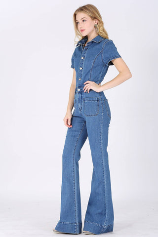 Stylish Denim Cowgirl Jumpsuit