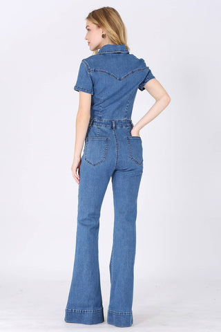 Stylish Denim Cowgirl Jumpsuit