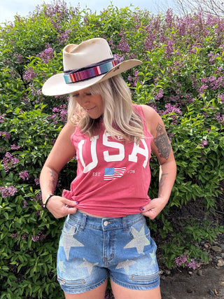 Cowgirl Star Denim Shorts