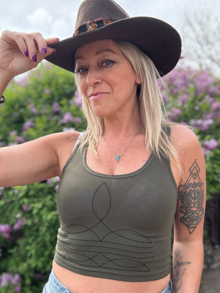 The Original Boot Stitch Western Tank Top