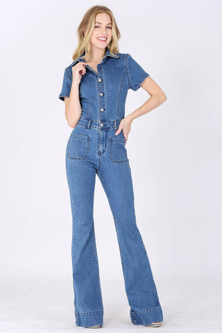 Stylish Denim Cowgirl Jumpsuit