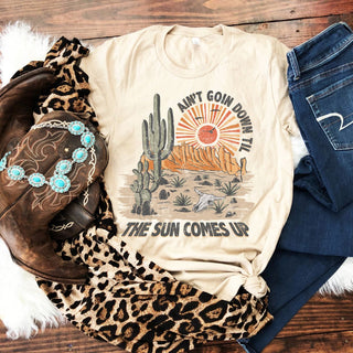 Til the Sun Comes Up Country Western T- Shirt