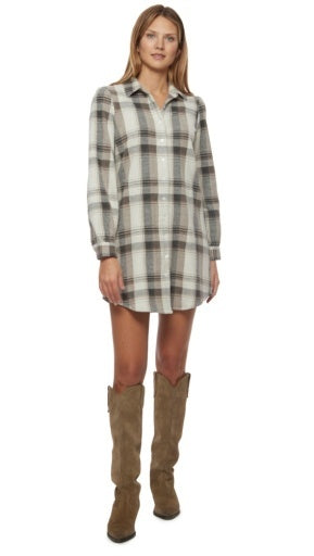 Stylish Western Knit Flannel Dress