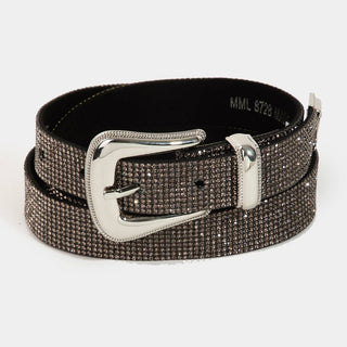 Black Rhinestone Belt