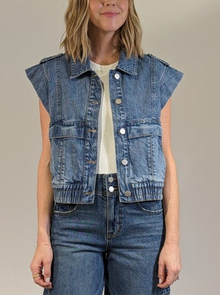 Denim Strong Shoulder Vest