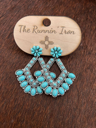 Turquoise Cowgirl Dangle Earrings