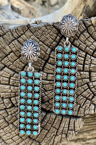 Turquoise Geometric Earrings