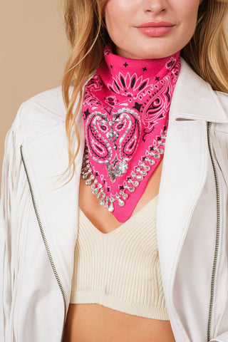 Cowgirl Era Rhinestone Studded Bandana