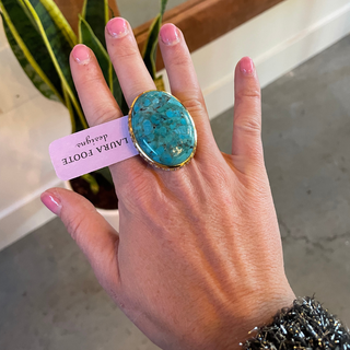 Statement Ring in Blue Mohave Turquoise