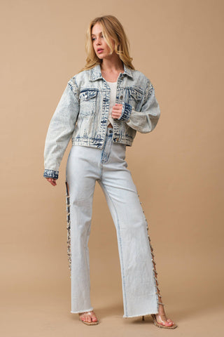 Stylish Bell Bottom Denim Jumpsuit