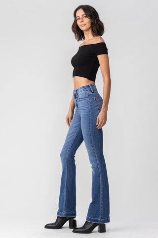 Chic & Comfortable High Rise Bootcut Jeans