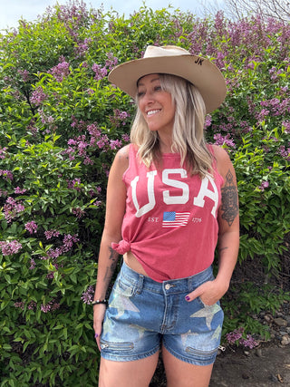 Cowgirl Star Denim Shorts