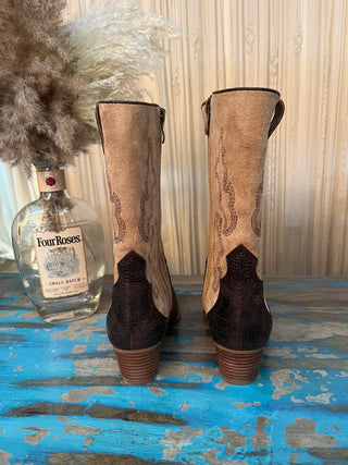 Espresso Sand Short Cowgirl Boots