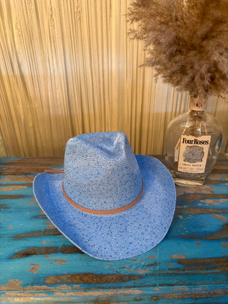 Sequin Cowboy Hat with Suede String