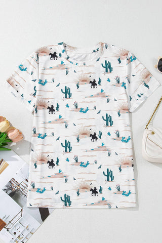 Cactus Print Short Sleeve