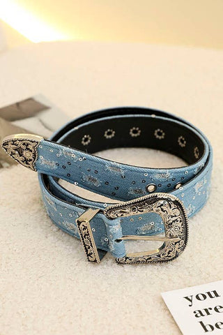 Western Boho Denim Belt