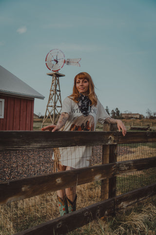 Western Wild Soul Print T Shirt Dress
