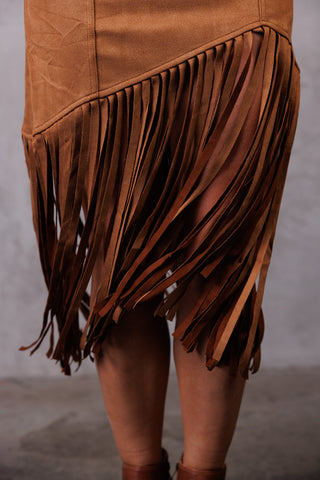 Western Fringe Skirt