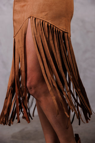 Western Fringe Skirt