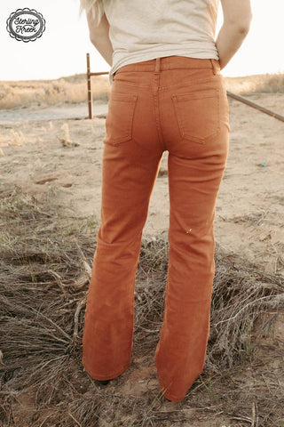 Walking West Rust-Colored Denim Pants