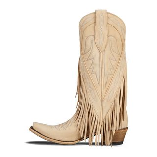 Senita Falls Handmade Cowboy Boots in Bone