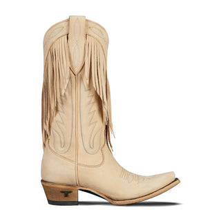 Senita Falls Handmade Cowboy Boots in Bone