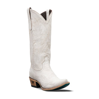 Lexington Crackle White Handmade Cowboy Boots