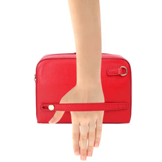 Leather Red Clutch Crossbody