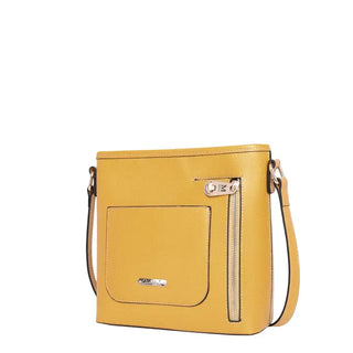 Yellow Leather Travel Crossbody