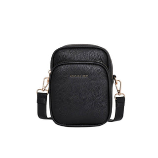 Leather Shoulder Crossbody Bag | Black