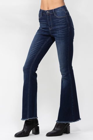 Dark Wash High Rise Flare Jeans