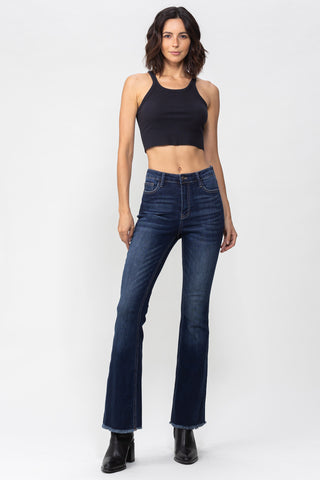 Dark Wash High Rise Flare Jeans