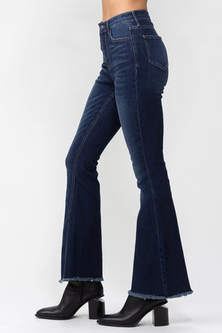 Dark Wash High Rise Flare Jeans