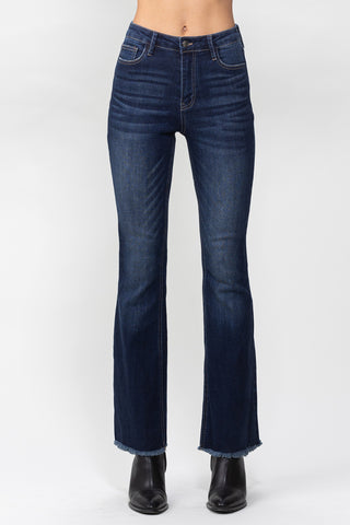 Dark Wash High Rise Flare Jeans